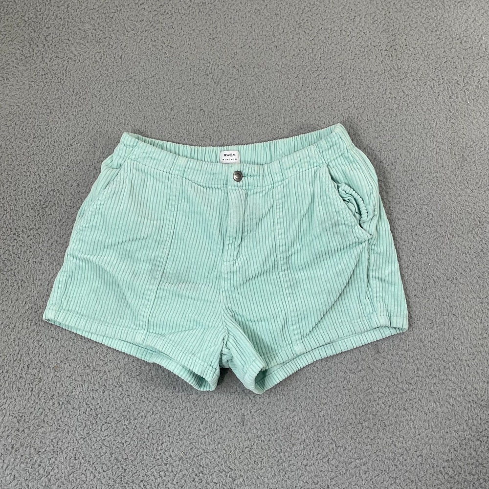 RVCA Daylight Corduroy Shorts Women M Ice Green Stretch Skater Cotton